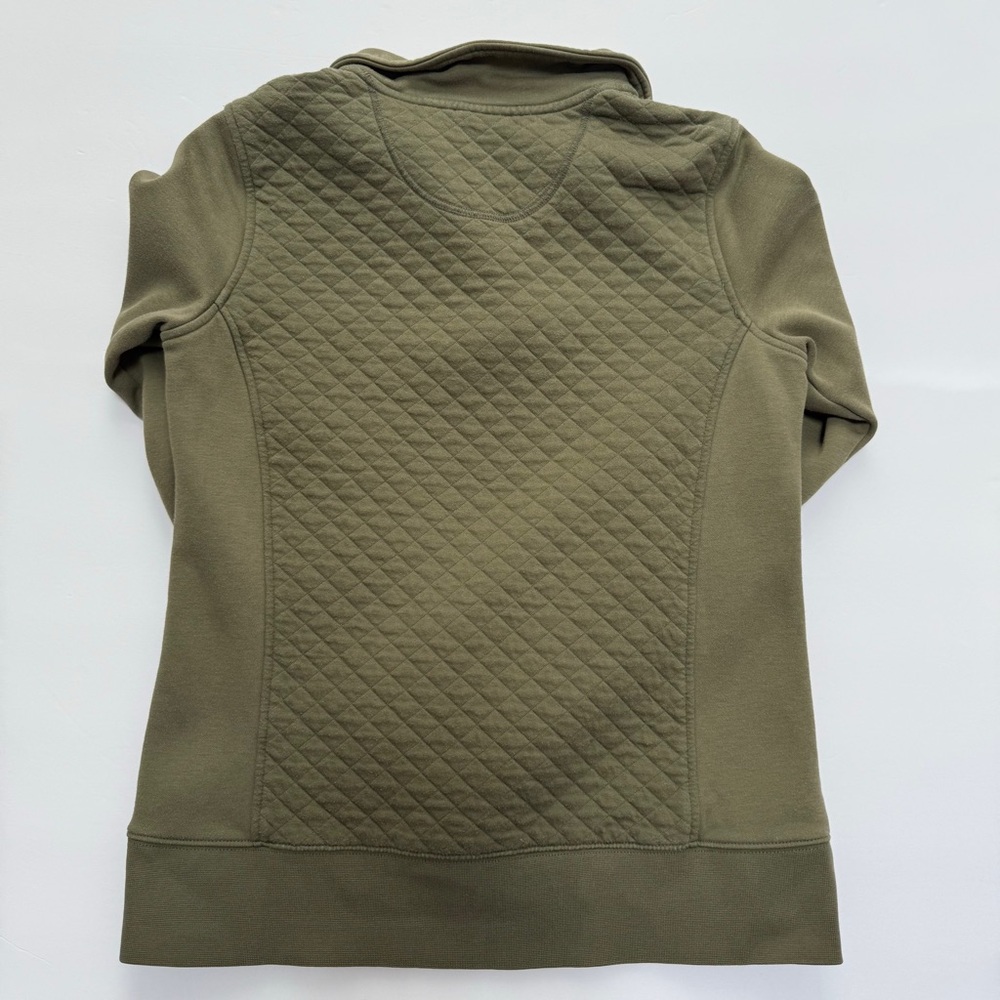 Olive Green L.L.Bean Quilted Pullover - Picture 2 of 5